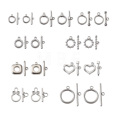 Fashewelry 304 Stainless Steel Toggle Clasps STAS-FW0001-05P-1