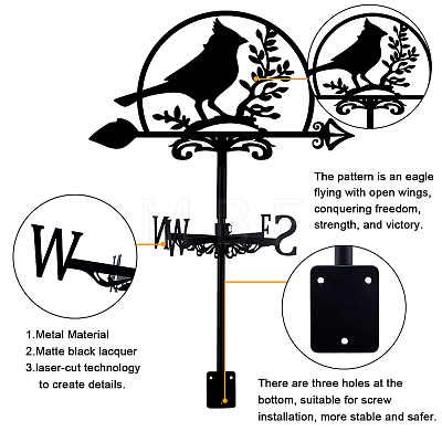 Orangutan Iron Wind Direction Indicator AJEW-WH0265-005-1