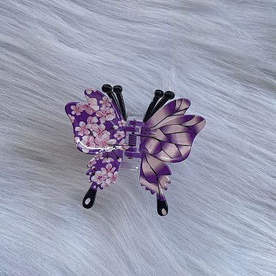 Butterfly Plastic Claw Hair Clips PW-WGED7BC-06-1