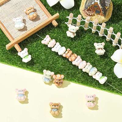 16Pcs 8 Colors Handmade Porcelain Beads PORC-CJ0001-53-1