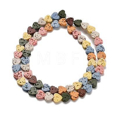 Synthetic Lava Rock Dyed Beads Strands G-R010-01E-1