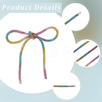 7.1 Yards Glass Rhinestone Synthetic Rubber Round Cord DIY-GF0013-74B-1