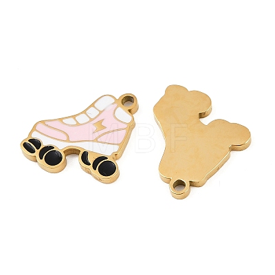 304 Stainless Steel Enamel Charms X-STAS-C137-06B-G-1