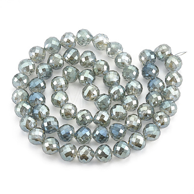 Electroplate Glass Beads Strands EGLA-T010-01G-1