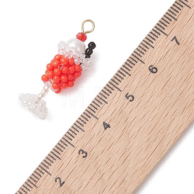 Glass Seed Beaded Pendants PALLOY-MZ01269-01-1