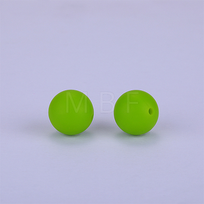 Round Silicone Focal Beads SI-JX0046A-133-1