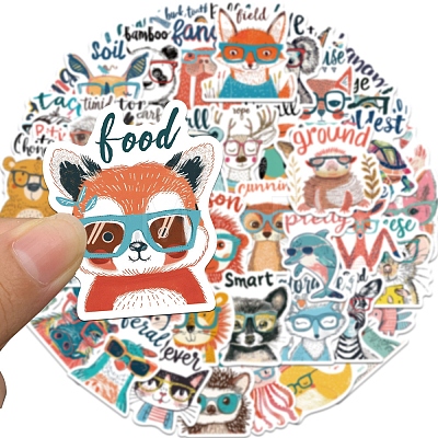 50Pcs PVC Waterproof Stickers PW-WG2814F-01-1