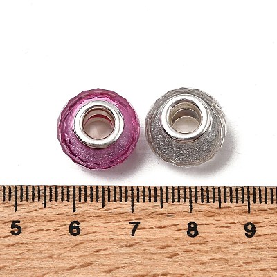Faceted Resin European Beads RESI-C063-01J-1