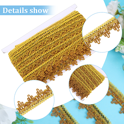 Polyester Flower Lace Ribbon OCOR-WH0078-110A-1