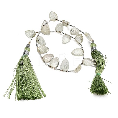 Natural Green Quartz Carved Beads Strands GG-CBA0C95-E11-1