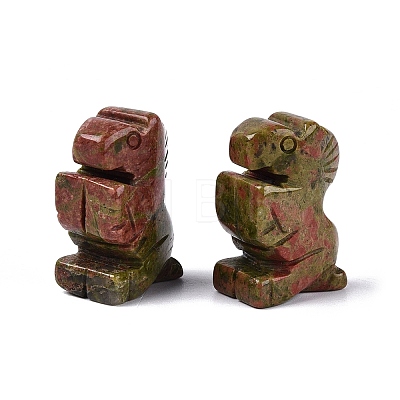 Natural Unakite Horse Figurine DJEW-N005-01H-1