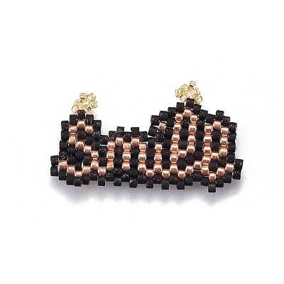 MIYUKI & TOHO Handmade Japanese Seed Beads Pendants SEED-A029-HE09-1