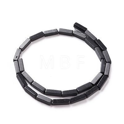 Synthetic Black Stone Beads Strands G-G837-16-1
