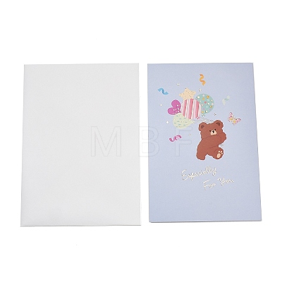 Rectangle 3D Pop-Up Bouquet Paper Greeting Card TH-K001-02C-1