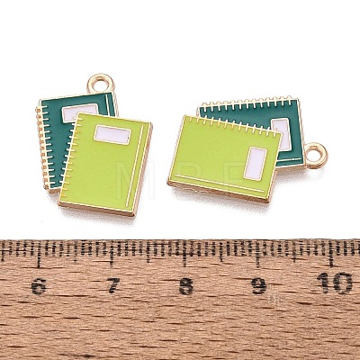 Alloy Enamel Pendants ENAM-Q004-01KCG-16-1