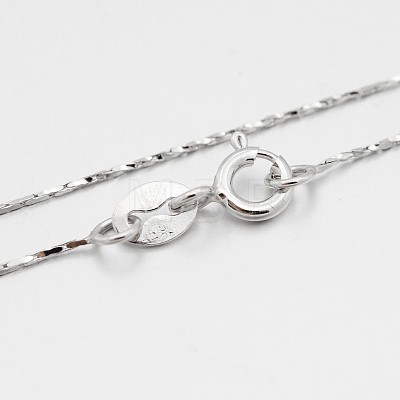 Anti-Tarnish Rhodium Plated 925 Sterling Silver Coreana Chain Necklaces STER-M086-17B-1