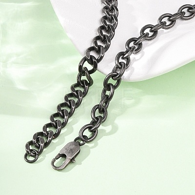 Vintage 304 Stainless Steel Mixed Chain Necklaces NJEW-C115-06AS-1