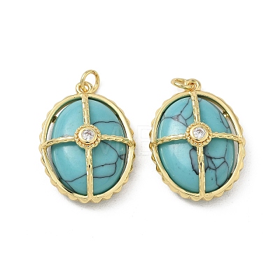 Synthetic Turquoise Pendants GG-CBAB1AA-01B-G01-1