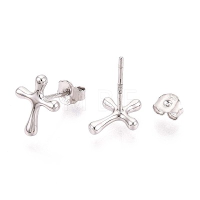 925 Sterling Silver Stud Earrings STER-N016-83P-1