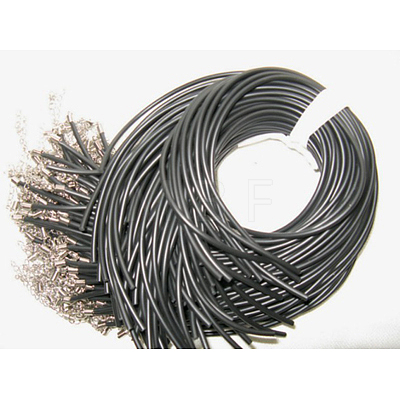 Black Rubber Necklace Cord Making LS-RCOR-D002-B-1