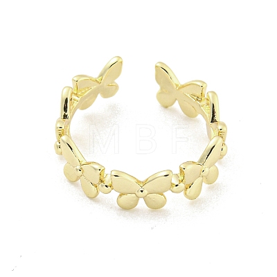 Long-Lasting Plated Brass Cuff Rings RJEW-I103-085G-1