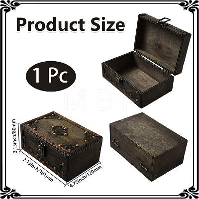 Vintage Wood Jewelry Treasure Chest CON-WH20002-17-1