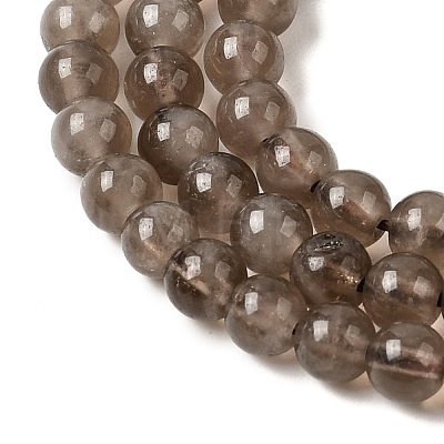 Natural Smoky Quartz Beads Strands X-G-B167-A09-4mm-1