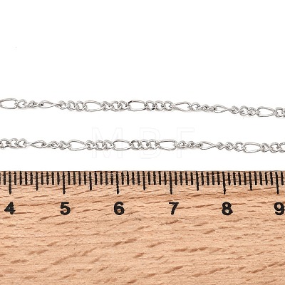 Brass Figaro Chain Necklaces for Women NJEW-B157-02P-1