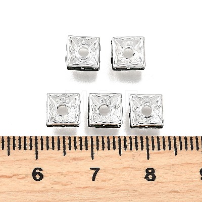 Brass Rhinestone Spacer Beads RSB072-12S-1