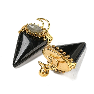 Natural Obsidian Big Pendants G-F639-06E-G-1