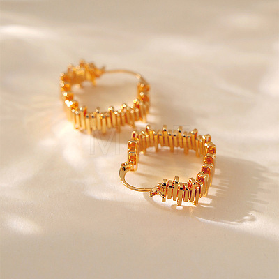 Brass Hoop Earrings for Women WGB6F4D-01-1