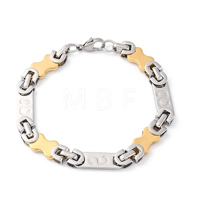 201 Stainless Steel Link  Chain Bracelets BJEW-B078-156GP-1