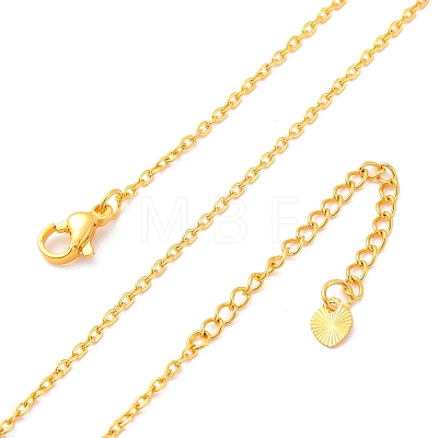 Brass Cable Chain Necklaces NJEW-D302-82G-1