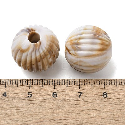 Two Tone Opaque Acrylic Imitation Gemstone European Beads SACR-K005-04D-1