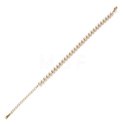 Stainless Steel & Plastic Pearl Tennis Bracelets for Women SA-CBACDF9-01G-1
