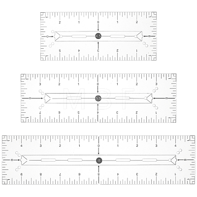 3Pcs 3 Style Acrylic Quilting Template DIY-WH0568-39-1