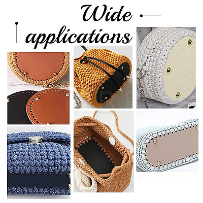   5Pcs 5 Style PU Leather Knitting Crochet Bags Nail Bottom Shaper Pad DIY-PH0009-83-1