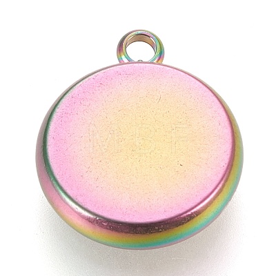 Ion Plating(IP) 304 Stainless Steel Pendant Cabochon Settings STAS-K202-03D-M-1