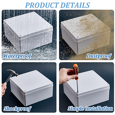 Outdoor Waterproof ABS Plastic Junction Box AJEW-WH0485-27A-1
