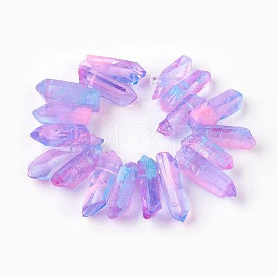 Natural Quartz Crystal Points Beads Strands G-G767-06B-1