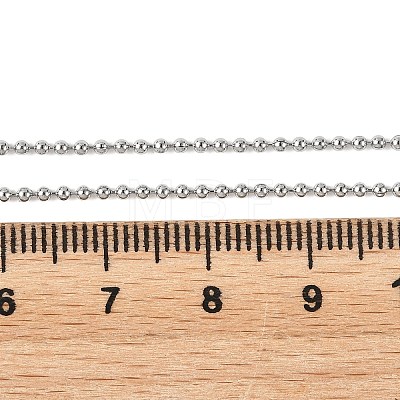 Adjustable 304 Stainless Steel Ball Chains Slider Necklaces Making AJEW-JB01660-02-1