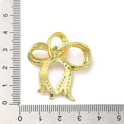 Rack Plating Brass Micro Pave Clear Cubic Zirconia Chandelier Components Links KK-F863-07G-1