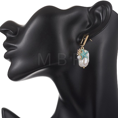 Natural Keshi Pearl Stud Dangle Earrings EJEW-JE07224-1