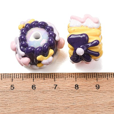 Opaque Acrylic Enamel Beads AC-CBA9912-01-1