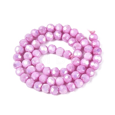 Anti-Tarnish Electroplate Glass Beads Strands EGLA-ZX010-6mm-05-1
