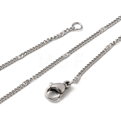 12Pcs 1.8MM 304 Stainless Steel Textured Twisted Chain Necklaces for Men Women NJEW-H093-20P-02-1