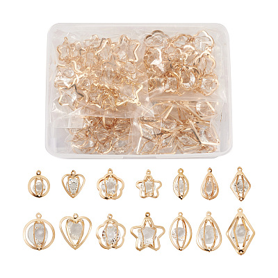 114 Pcs 19 Styles Alloy Pendants FIND-TA0001-31LG-1