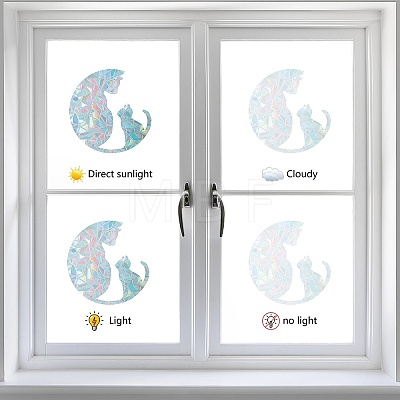 Gorgecraft Waterproof PVC Colored Laser Stained Window Film Adhesive Stickers DIY-WH0256-036-1