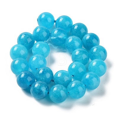 Dyed Natural Malaysia Jade Beads Strands G-G021-02B-02-1