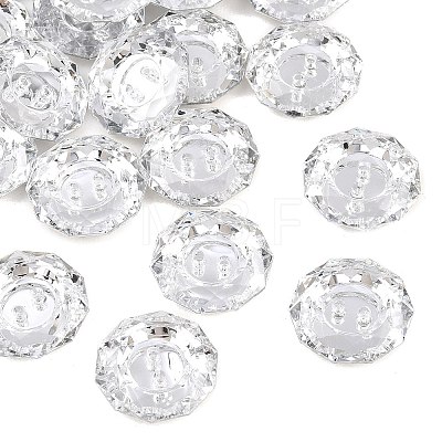 Acrylic Rhinestone Buttons BUTT-J003-01-1